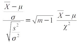формула распределения Стьюдента