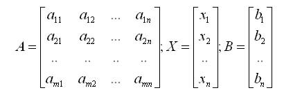 матричный вид в решении систем уравнений